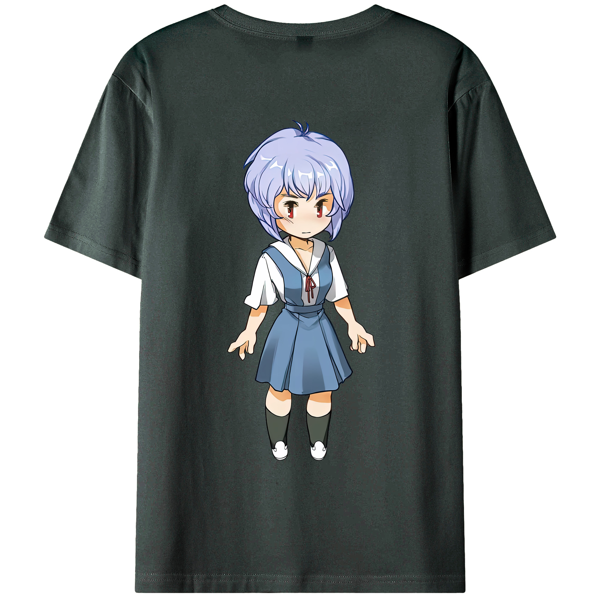 （画像用） EVA 新世紀エヴァンゲリオン 綿100％ メンズ半袖Tシャツ（バックプリント） 通気性